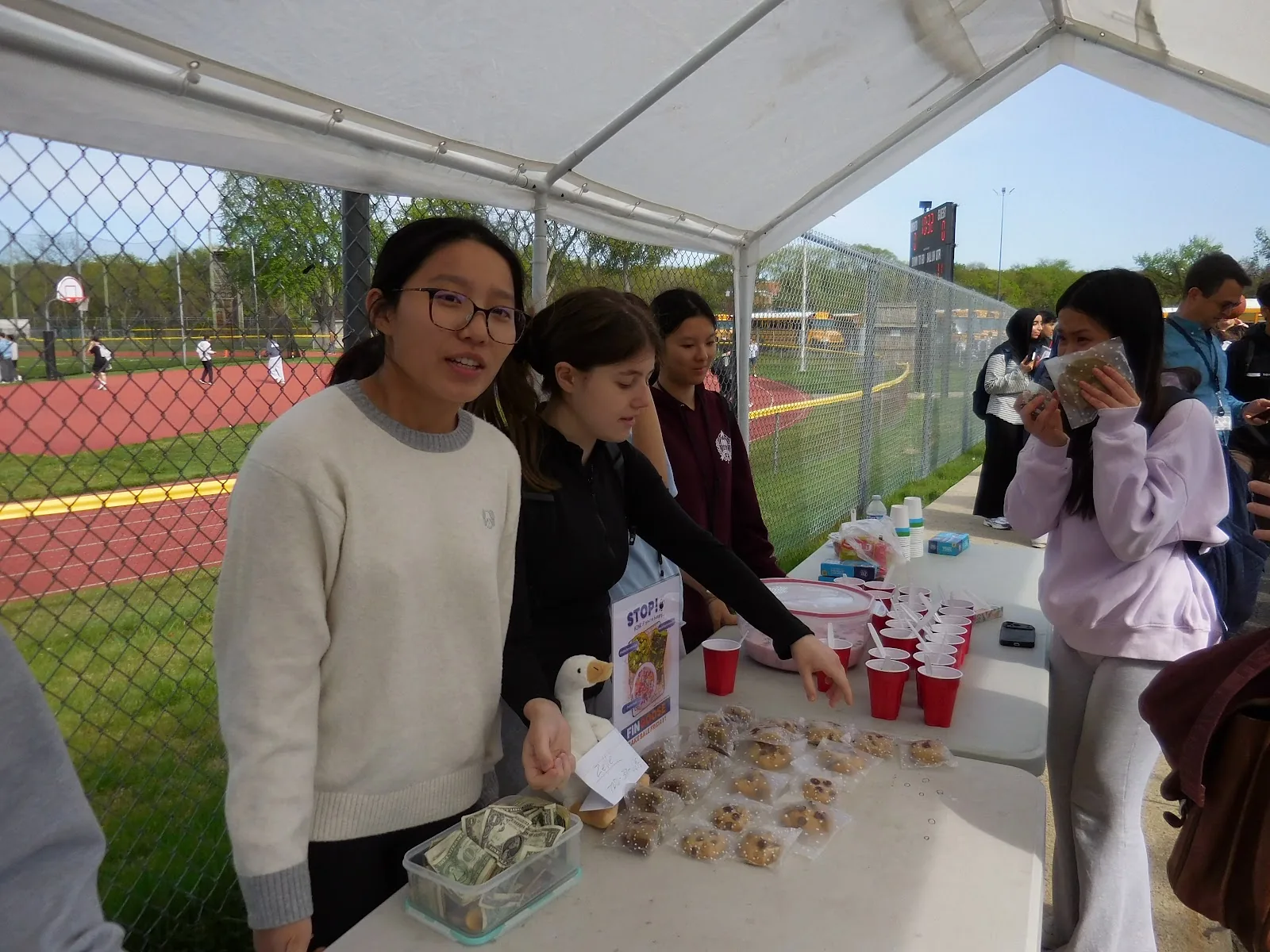 FinGoose bake sale table