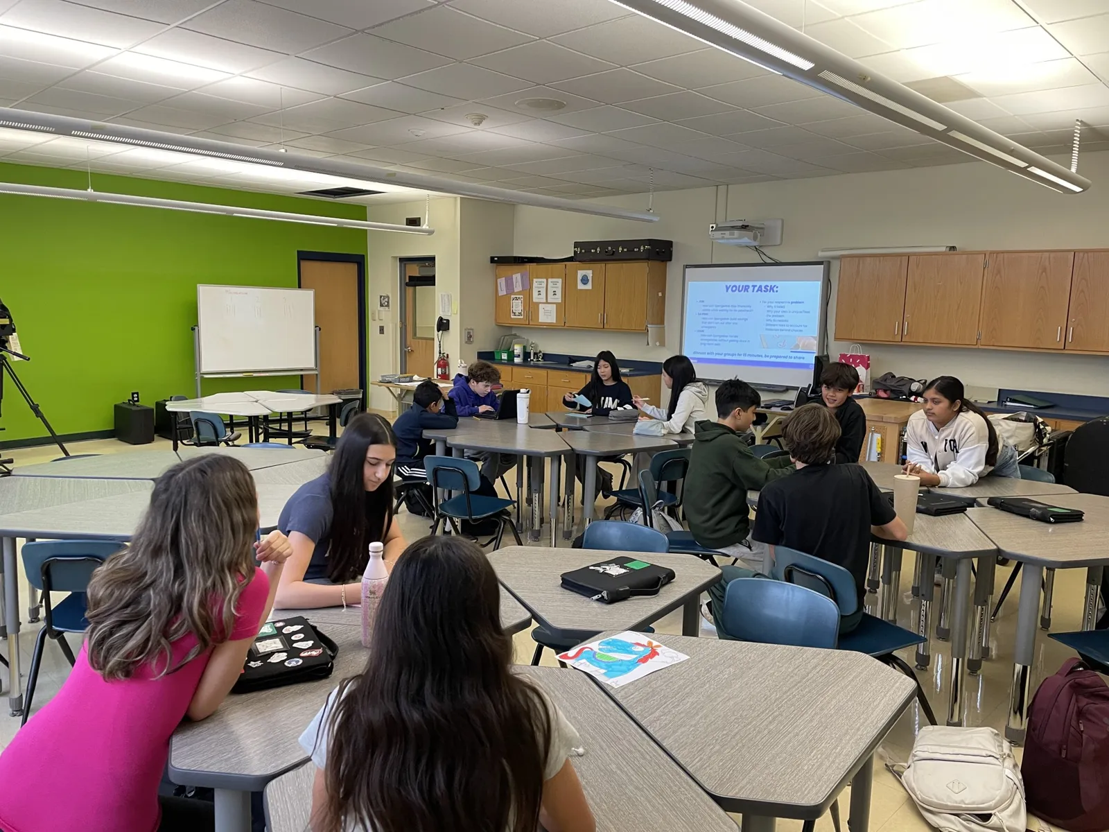 Charles DeWolf students working in teams