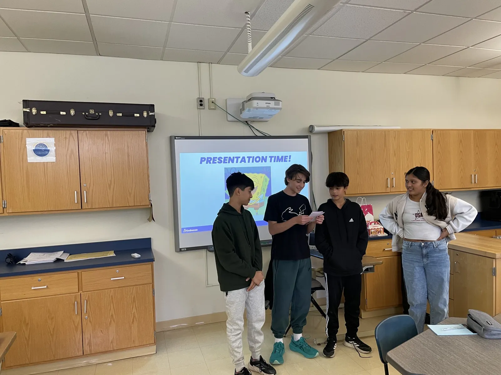 Students presenting their Crisis Lab plan at Charles DeWolf