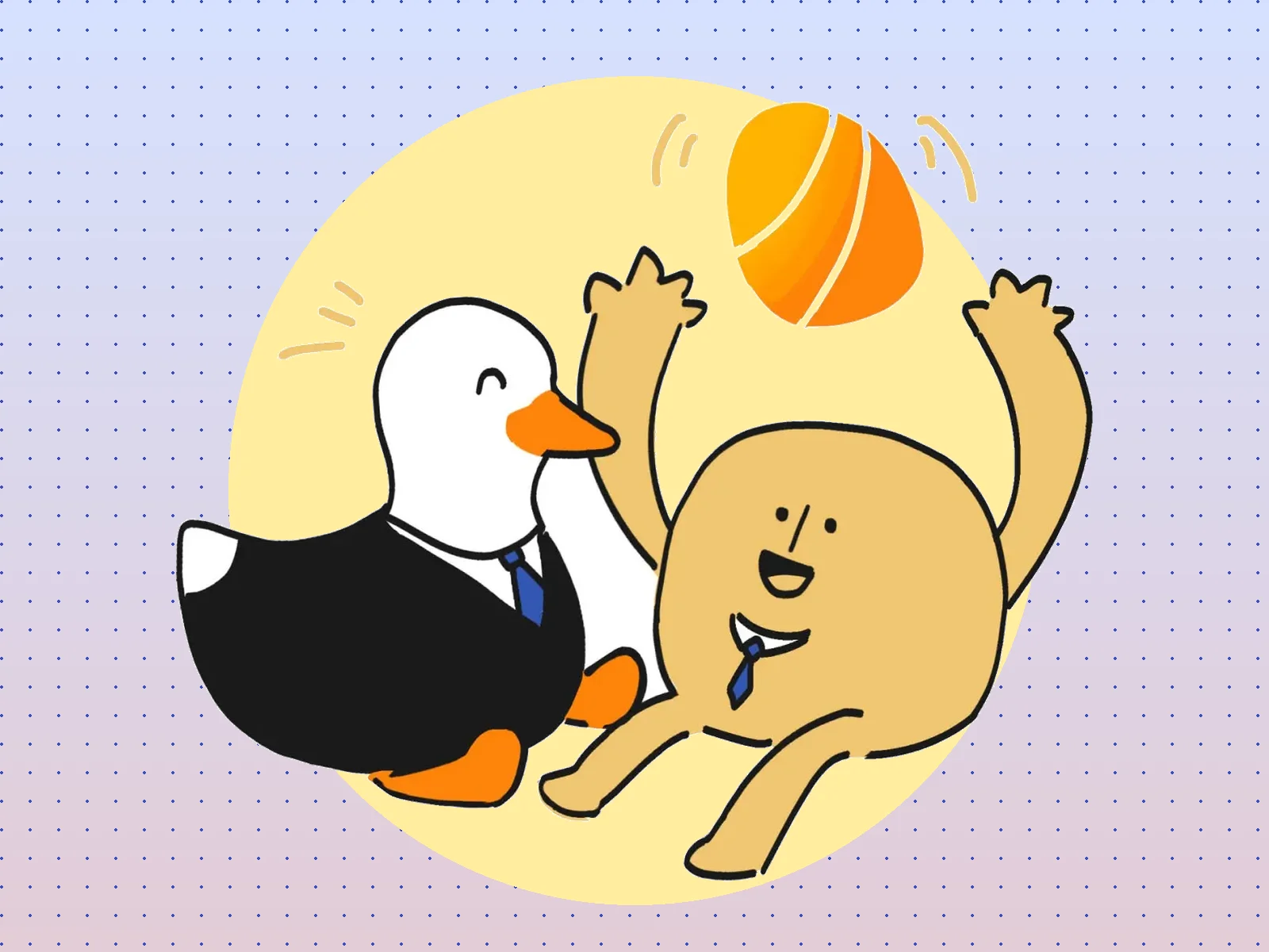 FinGoose and the Youth Policymakers for Tomorrow mascot celebrating together